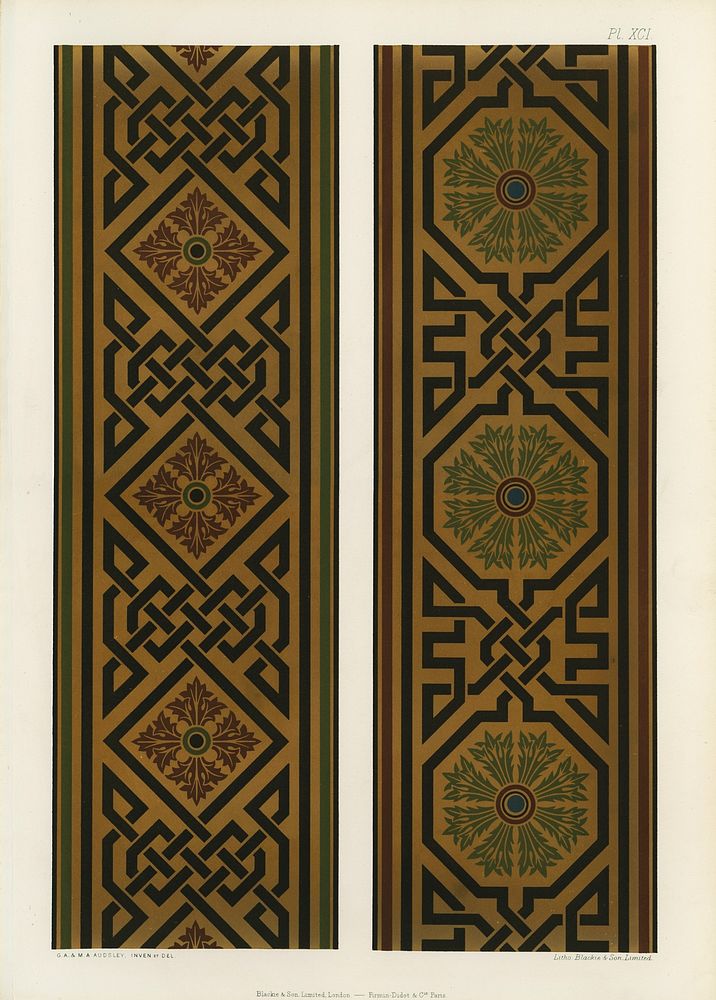 Lace pattern. Digitally enhanced from our own original first edition of The Practical Decorator and Ornamentist (1892) by…
