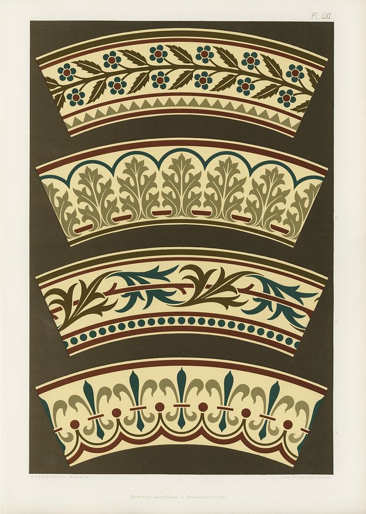 Renaissance pattern. Digitally enhanced from our own original first edition of The Practical Decorator and Ornamentist…