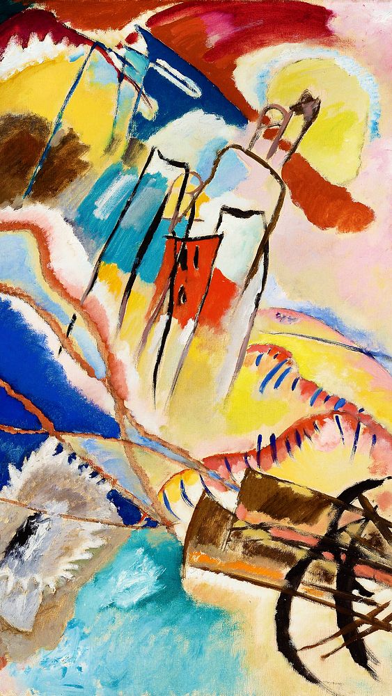 Kandinsky abstract iPhone wallpaper, Improvisation No. 30 HD background