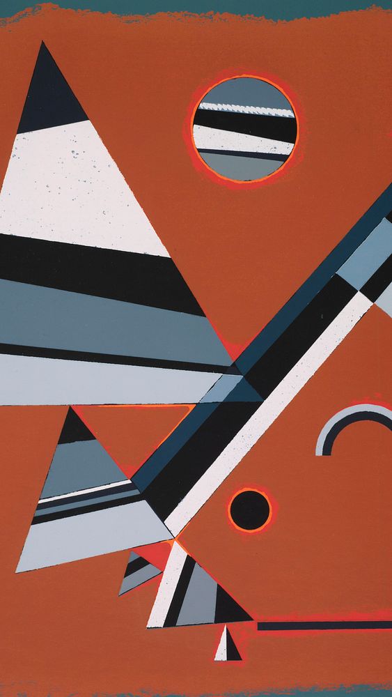 Kandinsky abstract iPhone wallpaper, Gris HD background