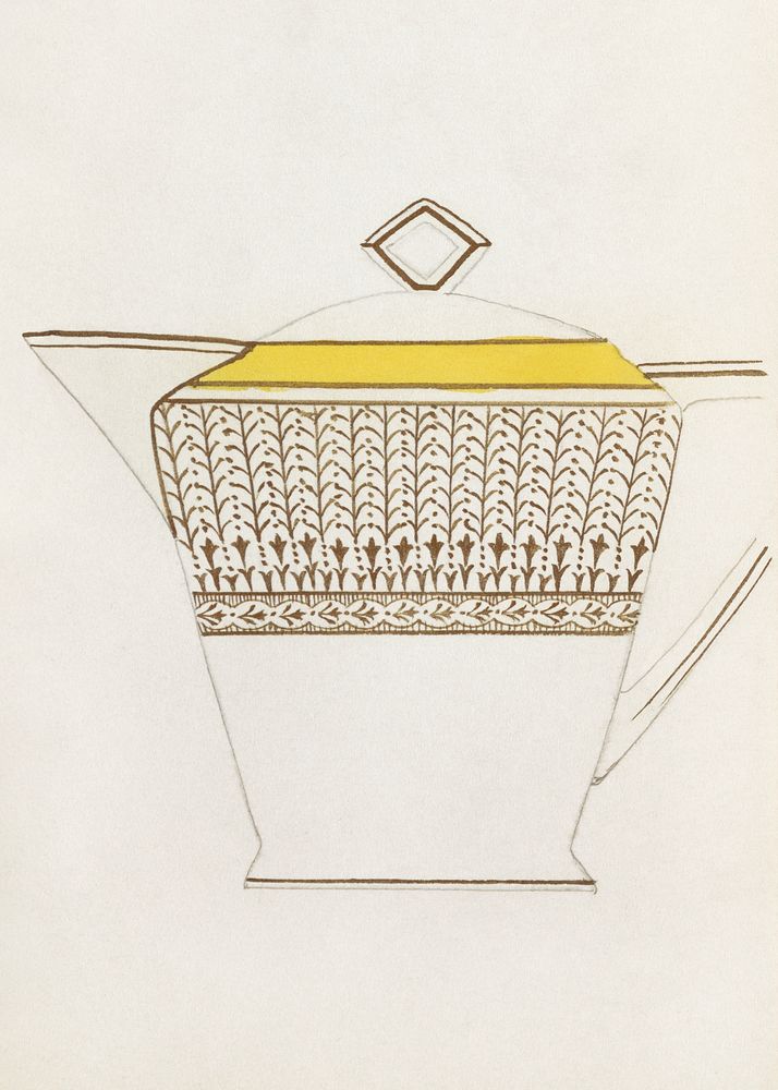 Design for a Creamer (1880-1910) painting in high resolution by Noritake Factory. Original from The Smithsonian Institution.…