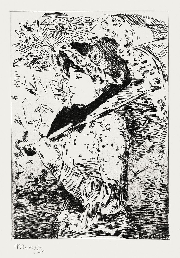 Jeanne: Spring (1882) print in high resolution by &Eacute;douard Manet. Original from The Cleveland Museum of Art. Digitally…