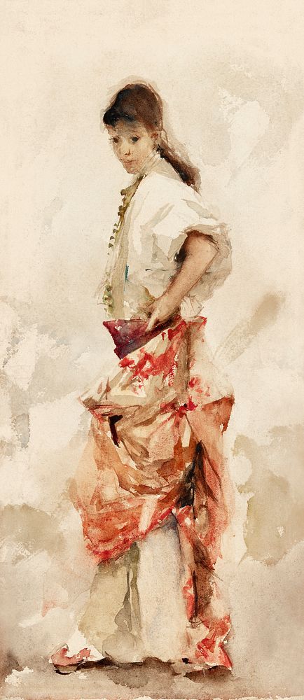 Girl in Spanish Costume (ca. 1789&ndash;1880) by John Singer Sargent. Original from The Art Institute of Chicago. Digitally…