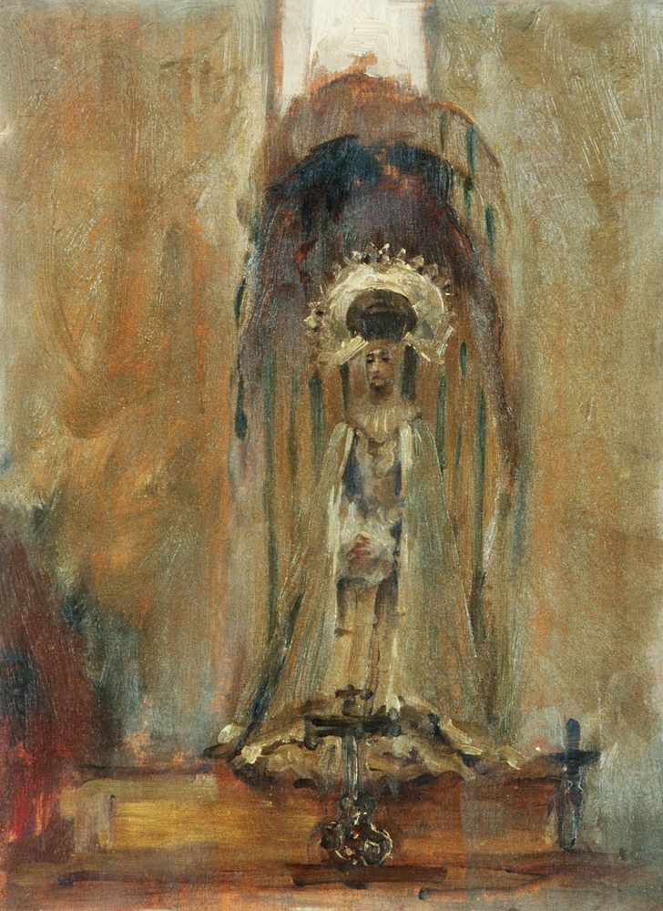 A Spanish Madonna (ca. 1879&ndash;1880) by John Singer Sargent. Original from The MET Museum. Digitally enhanced by rawpixel.