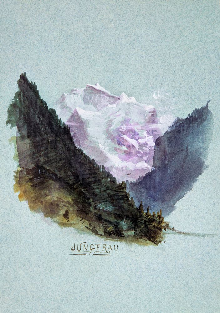 Jungfrau from Splendid Mountain Watercolours Sketchbook (1870) by John Singer Sargent. Original from The MET Museum.…