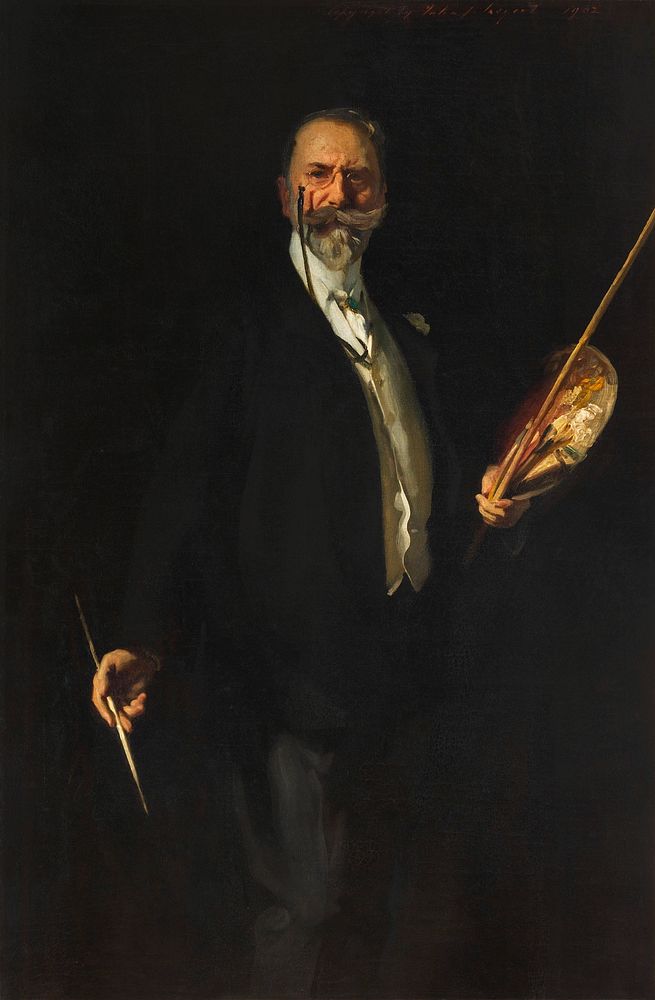 William M. Chase (1902) by John Singer Sargent. Original from The MET Museum. Digitally enhanced by rawpixel.