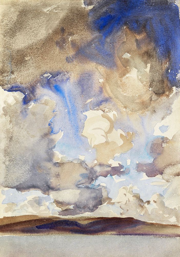 Clouds (1897) by John Singer Sargent. Original from The MET Museum. Digitally enhanced by rawpixel.