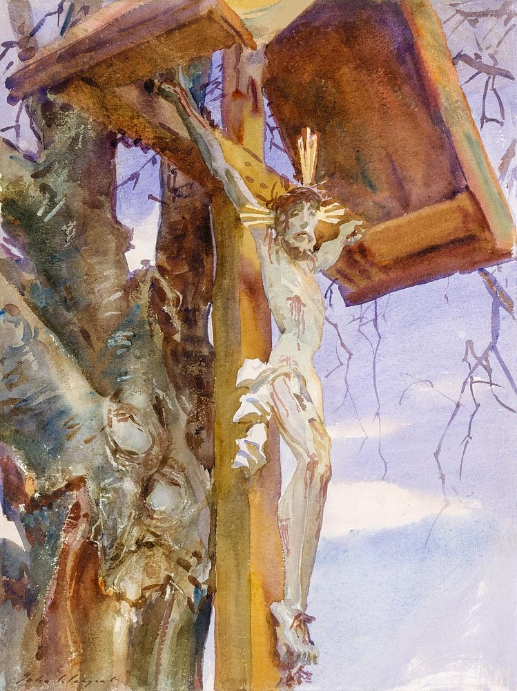 Tyrolese Crucifix (1914) by John Singer Sargent. Original from The MET Museum. Digitally enhanced by rawpixel.