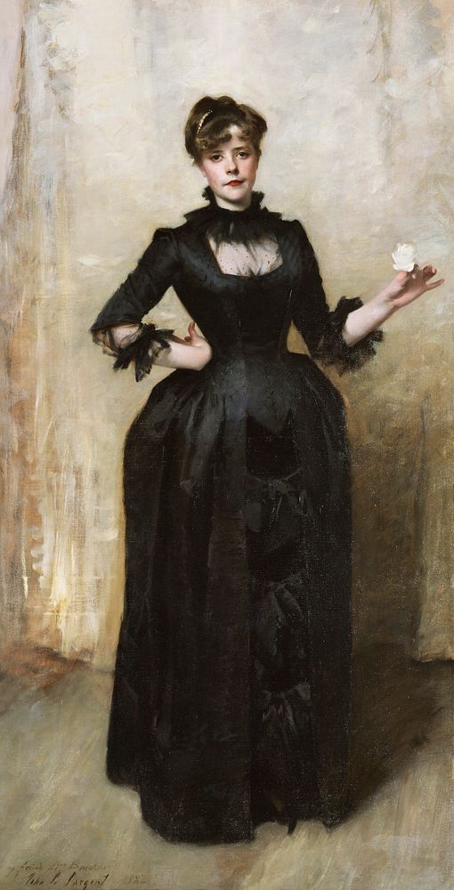 Lady with the Rose (Charlotte Louise Burckhardt) (1882) by John Singer Sargent. Original from The MET Museum. Digitally…