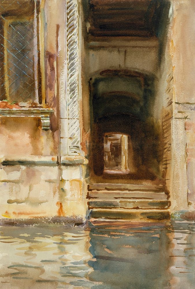 Venetian Passageway (ca. 1905) by John Singer Sargent. Original from The MET Museum. Digitally enhanced by rawpixel.