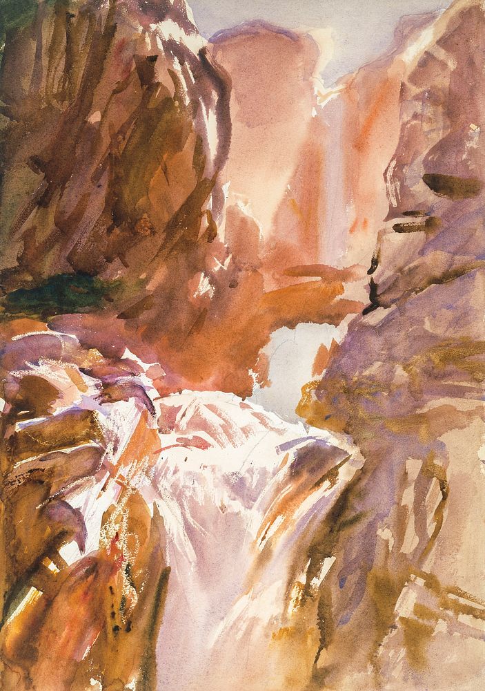 Mountain Torrent (ca. 1910) by John Singer Sargent. Original from The MET Museum. Digitally enhanced by rawpixel.