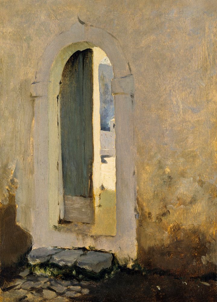 Open Doorway, Morocco (ca. 1879&ndash;1880) by John Singer Sargent. Original from The MET Museum. Digitally enhanced by…