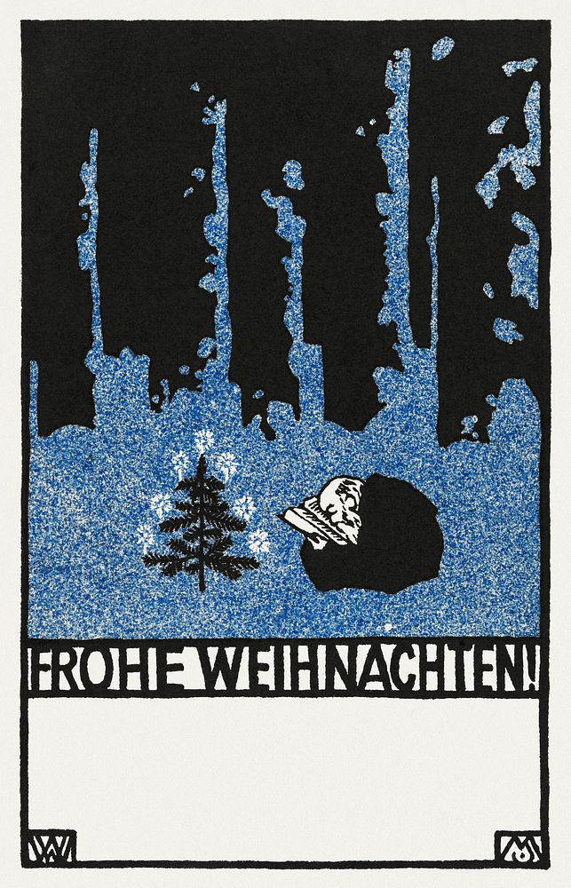 Merry Christmas! (Frohe Weihnachten!) (1907) print in high resolution by Moriz Jung. Original from the MET Museum. Digitally…