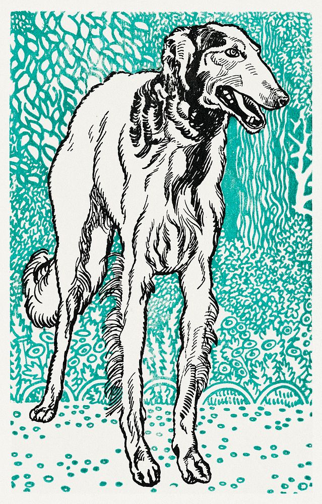 Greyhound (1912) print in high resolution by Moriz Jung. Original from the MET Museum. Digitally enhanced by rawpixel.