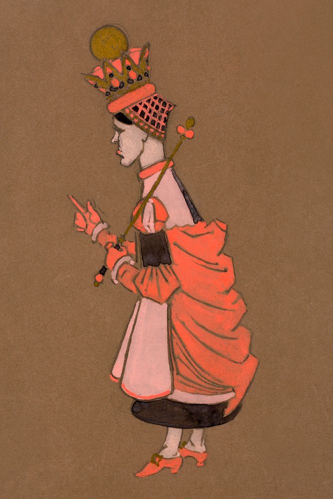 Red Queen (1915) Costume Design for Alice in Wonderland in high resolution by William Penhallow Henderson. Original from The…
