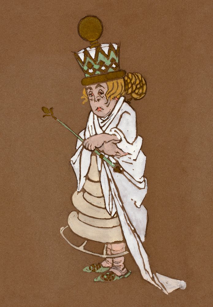 White Queen (1915) Costume Design for Alice in Wonderland in high resolution by William Penhallow Henderson. Original from…