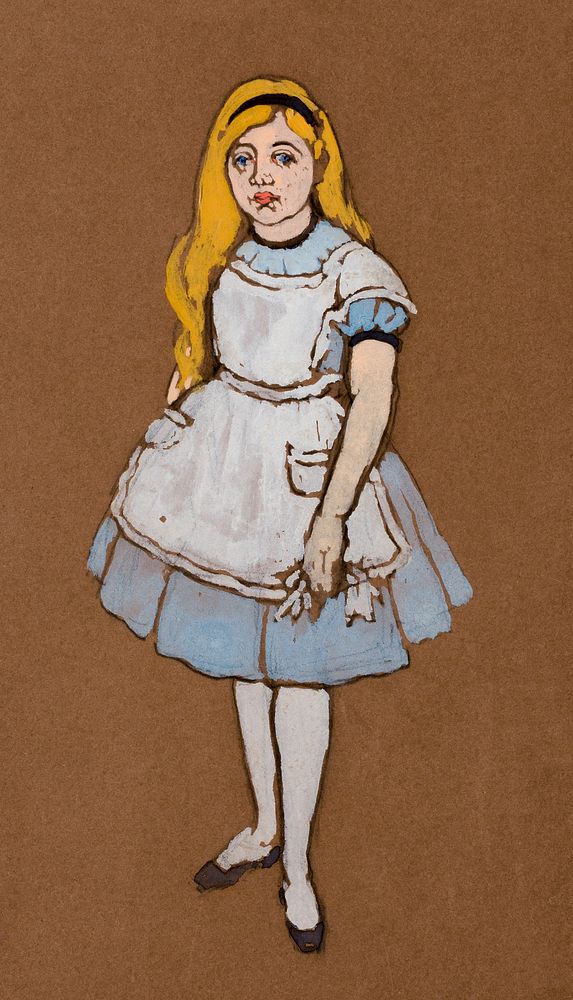 Alice (1915) Costume Design for Alice in Wonderland in high resolution by William Penhallow Henderson. Original from The…