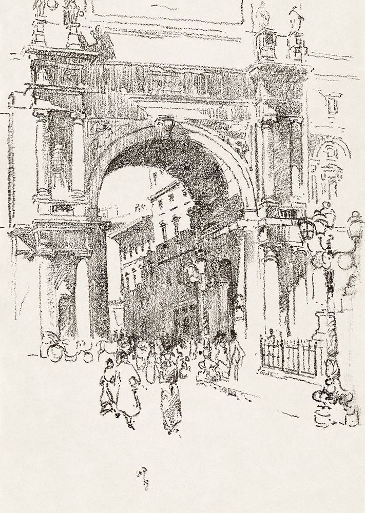 Piazza Vittorio Emanuele by William Penhallow Henderson (1877&ndash;1943). Original from The Smithsonian. Digitally enhanced…
