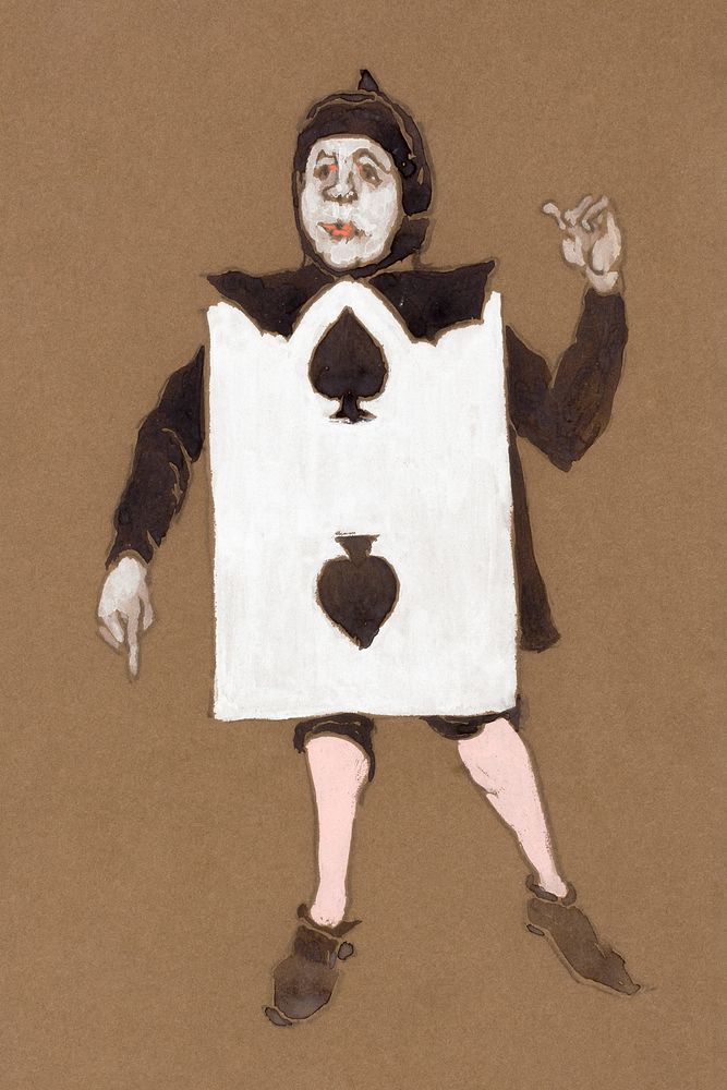 Two of Spades (1915) Costume Design for Alice in Wonderland in high resolution by William Penhallow Henderson. Original from…