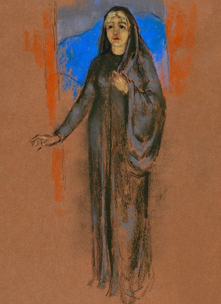 Sara Algood As Cathleen Ni Houlihan (1915) by William Penhallow Henderson. Original from The Smithsonian. Digitally enhanced…