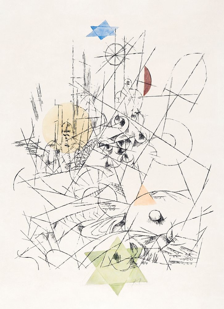 Hope and Destruction (Zerst&ouml;rung und Hoffnung) (1916) by Paul Klee. Original portrait painting from The Art Institute…