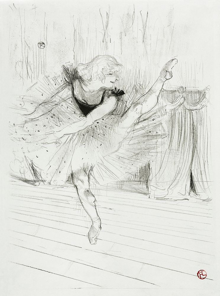 Miss Ida Heath, English Dancer (1894) print in high resolution by Henri de Toulouse&ndash;Lautrec. Original from The…