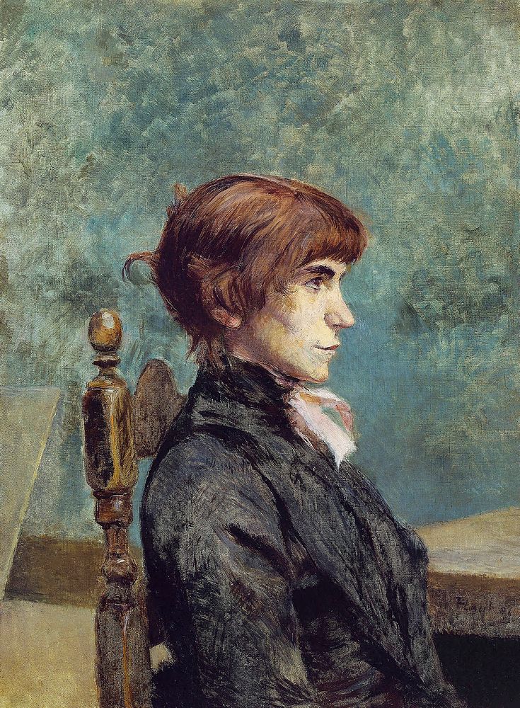 Portrait of Jeanne Wenz (1886) painting in high resolution by Henri de Toulouse&ndash;Lautrec. Original from The Art…