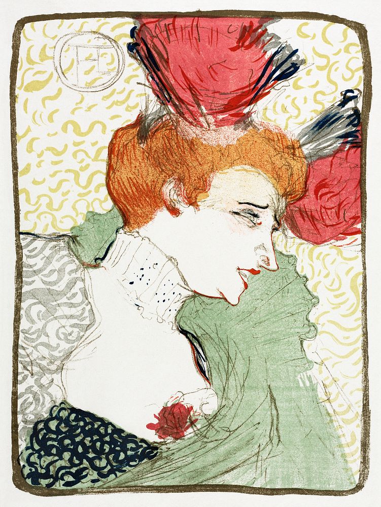 Bust of Mademoiselle Lender (1895) print in high resolution by Henri de Toulouse&ndash;Lautrec. Original from The Cleveland…