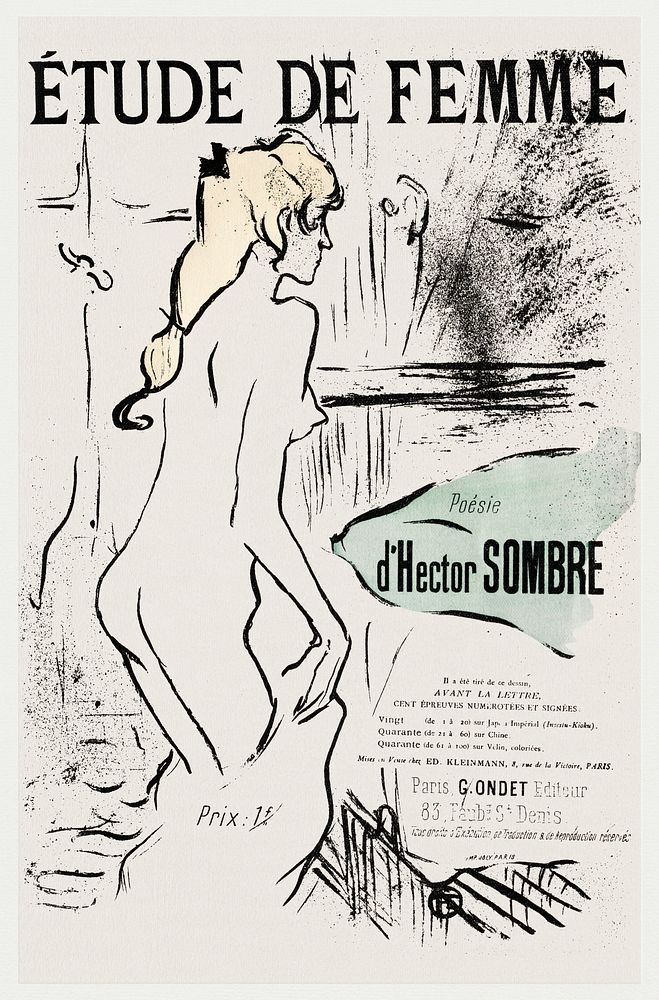 &Eacute;tude de Femme (1893) print in high resolution by Henri de Toulouse&ndash;Lautrec. Original from The Cleveland Museum…