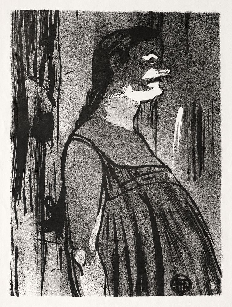 Le Caf&eacute;-concert: Mme. Abdala (1893) print in high resolution by Henri de Toulouse&ndash;Lautrec. Original from The…