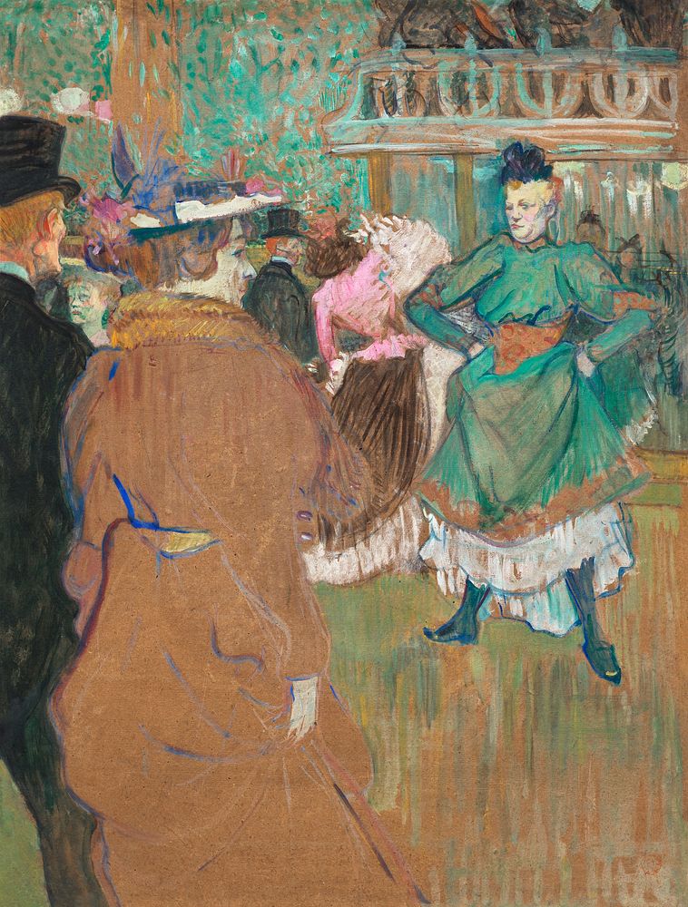 Quadrille at the Moulin Rouge (1892) painting by Henri de Toulouse&ndash;Lautrec. Original from National Gallery of Art.…