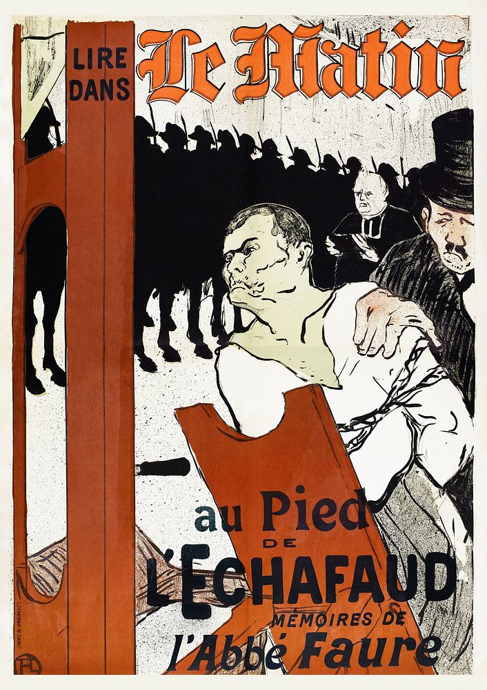 Au Pied de l&rsquo;Echafaud (1893) print in high resolution by Henri de Toulouse&ndash;Lautrec. Original from The Art…