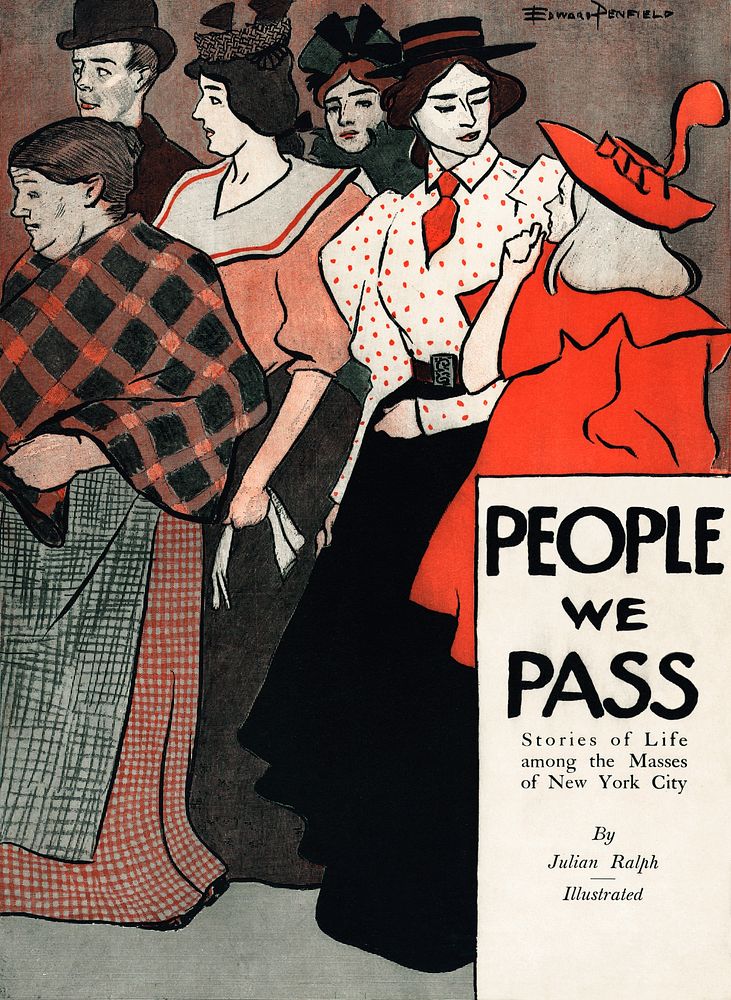 People we pass (1896) print in high resolution by Edward Penfield. Original from Library of Congress. Digitally enhanced by…