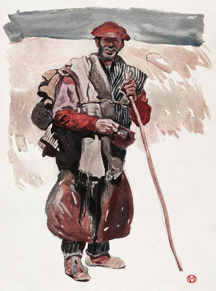 A Spanish tramp (1911) print in high resolution by Edward Penfield. Original from The New York Public Library. Digitally…