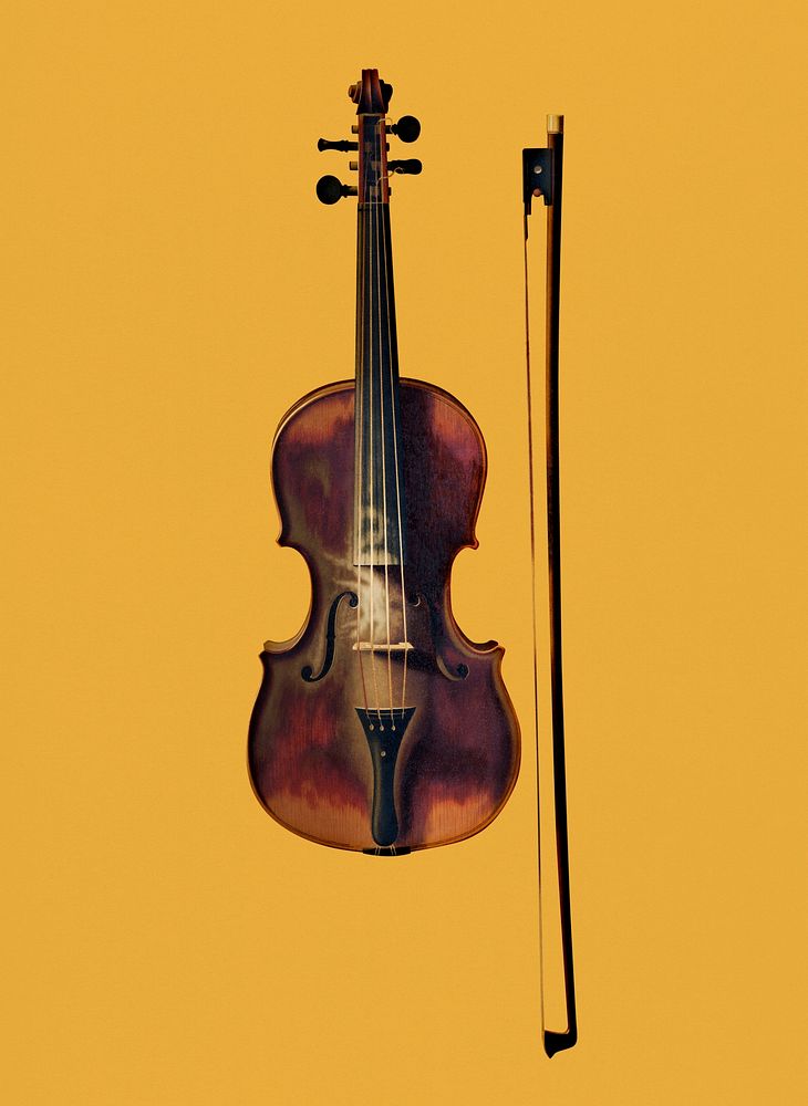 Vintage Illustration of Still Life with Violin.