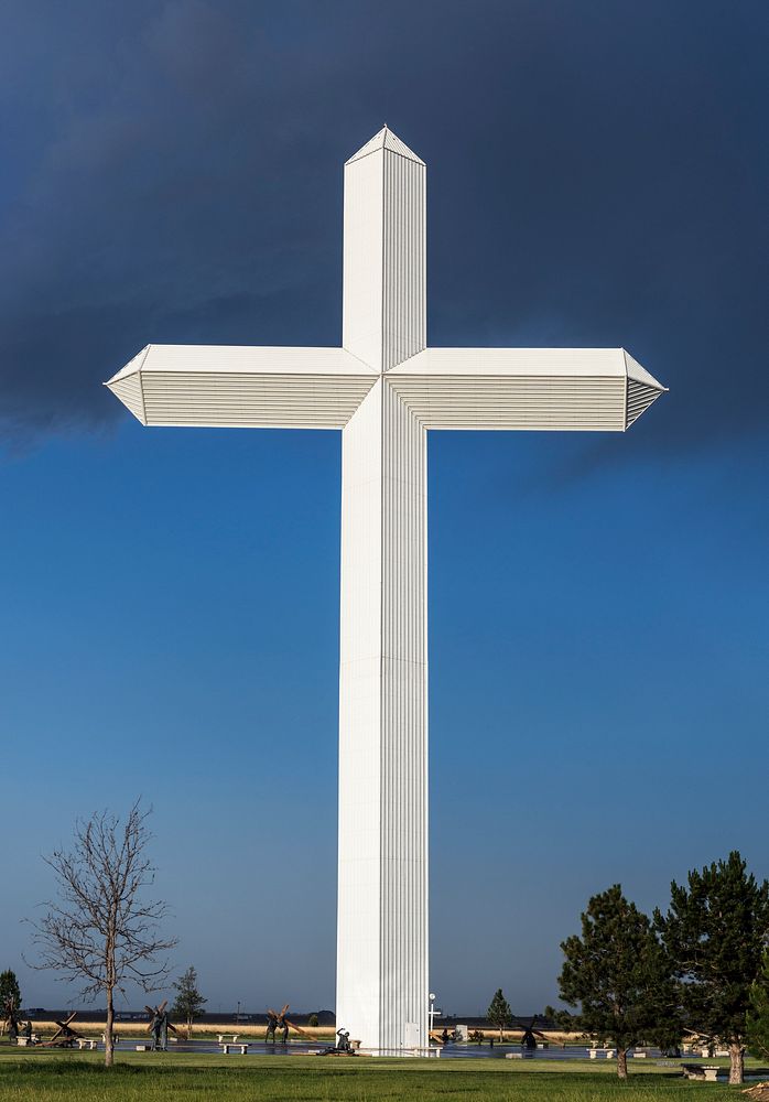 A 19-story-high cross near Groom in the Texas. Original image from Carol M. Highsmith&rsquo;s America, Library of Congress…