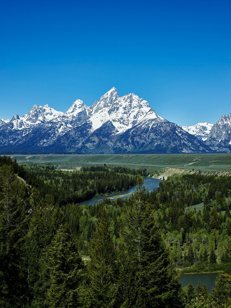Spectacular peaks in the Teton Range seem to explode from the valley in Grand Teton National Park in northwest Wyoming.…