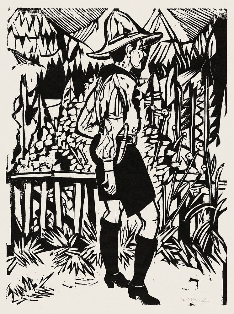 Der Pfadfinder (ca.1930) print in high resolution by Ernst Ludwig Kirchner. Original from The Cleveland Museum of Art.…
