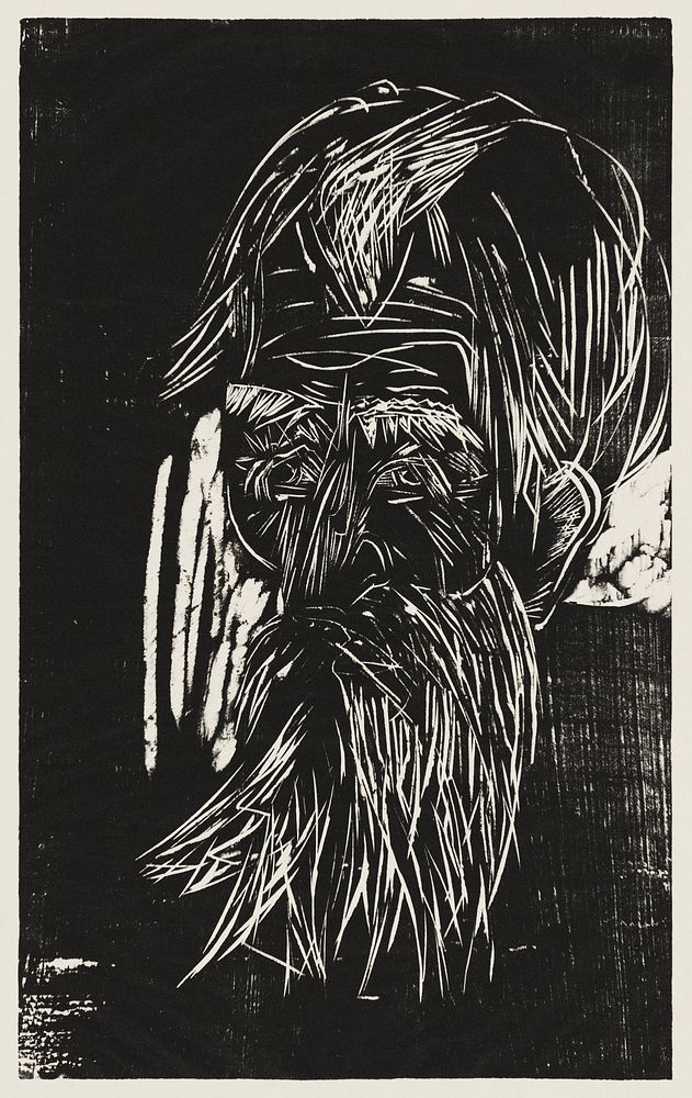 Father M&uuml;ller (1918) print in high resolution by Ernst Ludwig Kirchner. Original from Yale University Art Gallery.…