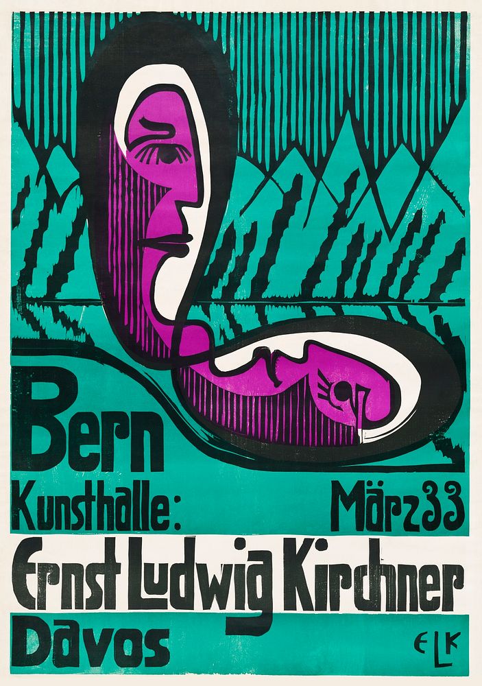 Bern Kunsthalle, March 33 (1933) print in high resolution by Ernst Ludwig Kirchner. Original from The National Gallery of…
