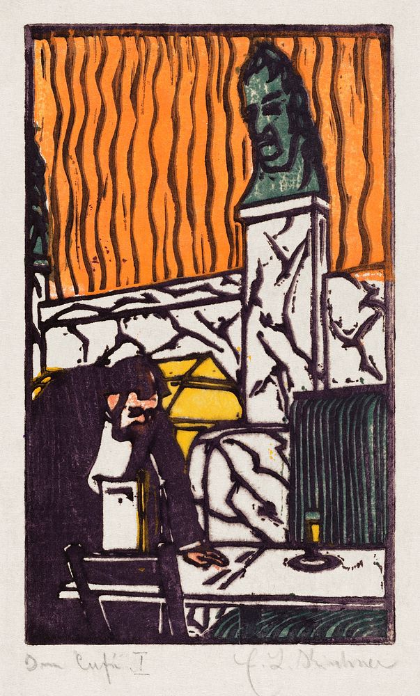 Head Waiter in Caf&eacute; (1904) print in high resolution by Ernst Ludwig Kirchner. Original from The National Gallery of…