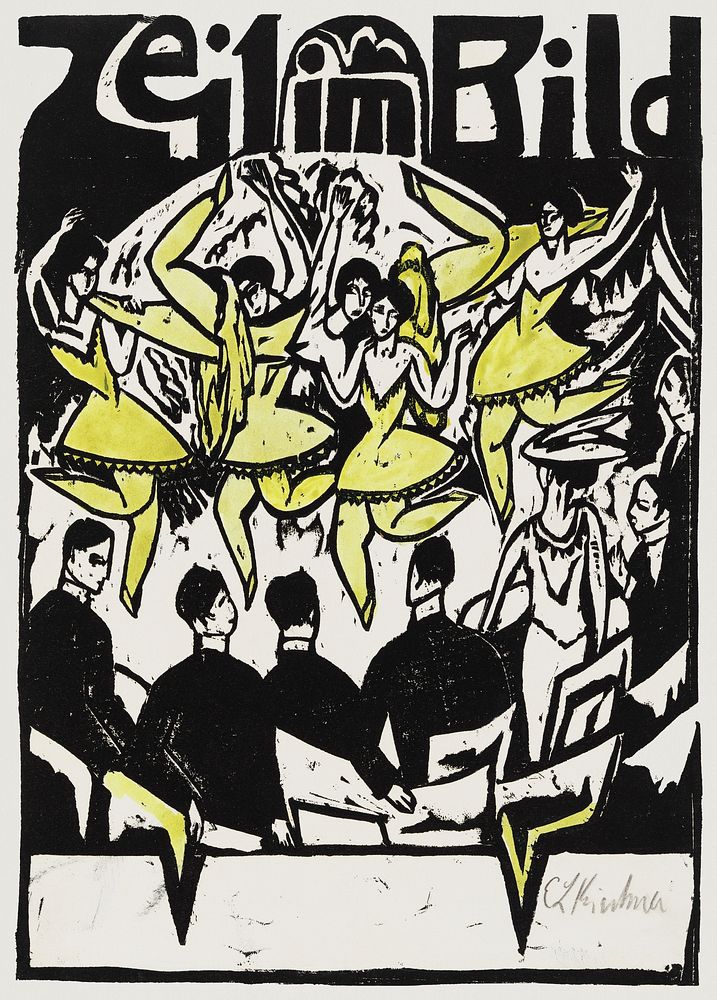 Dancers at the ice palace (1912) print in high resolution by Ernst Ludwig Kirchner. Original from The Los Angeles County…