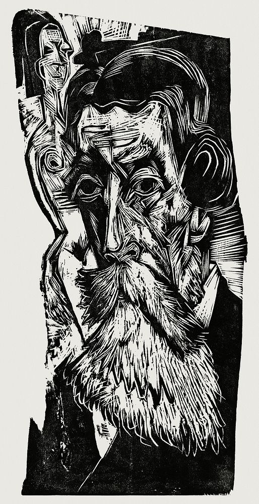 Portrait of Ludwig Schames (ca.1917&ndash;1918) print in high resolution by Ernst Ludwig Kirchner. Original from The…