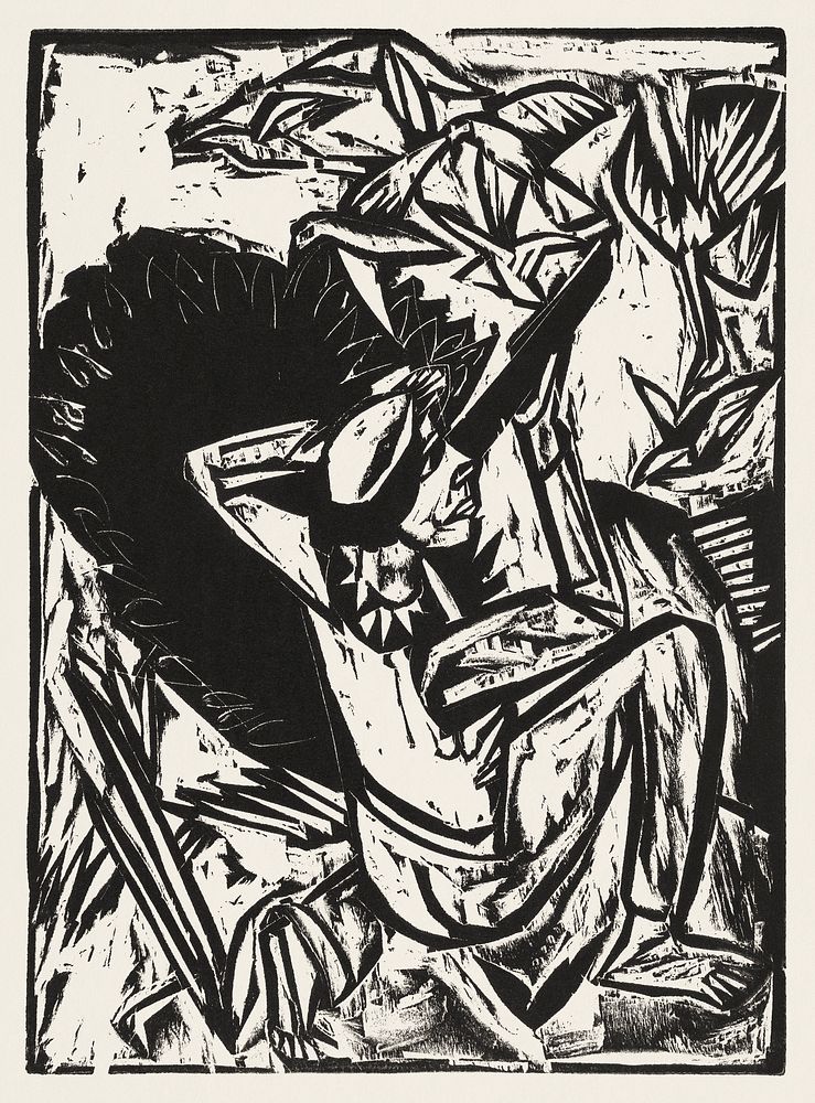 The Gull Hunter (1913) print in high resolution by Ernst Ludwig Kirchner. Original from The National Gallery of Art.…