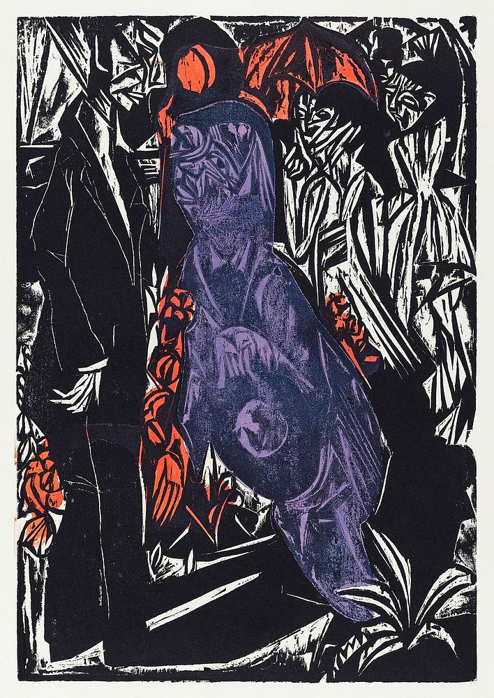 Peter Schlemihl's Wondrous Story: The Sale of His Shadow (1915) print in high resolution by Ernst Ludwig Kirchner. Original…