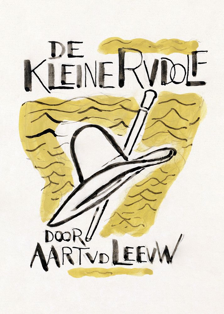 Ontwerp voor boekband van De Kleine Rudolf door Aart van der Leeuw (ca. 1891&ndash;1941) drawing in high resolution by Leo…