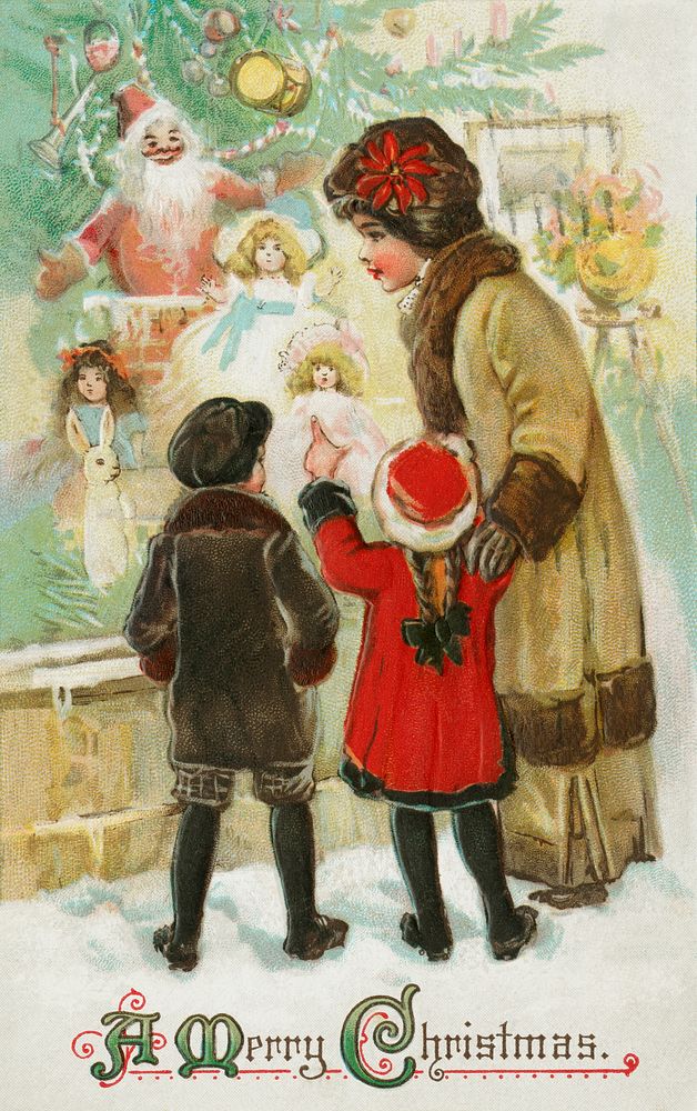 A Merry Christmas (1912) from The Miriam and Ira D. Wallach Division of Art, Prints and Photographs: Picture Collection by…