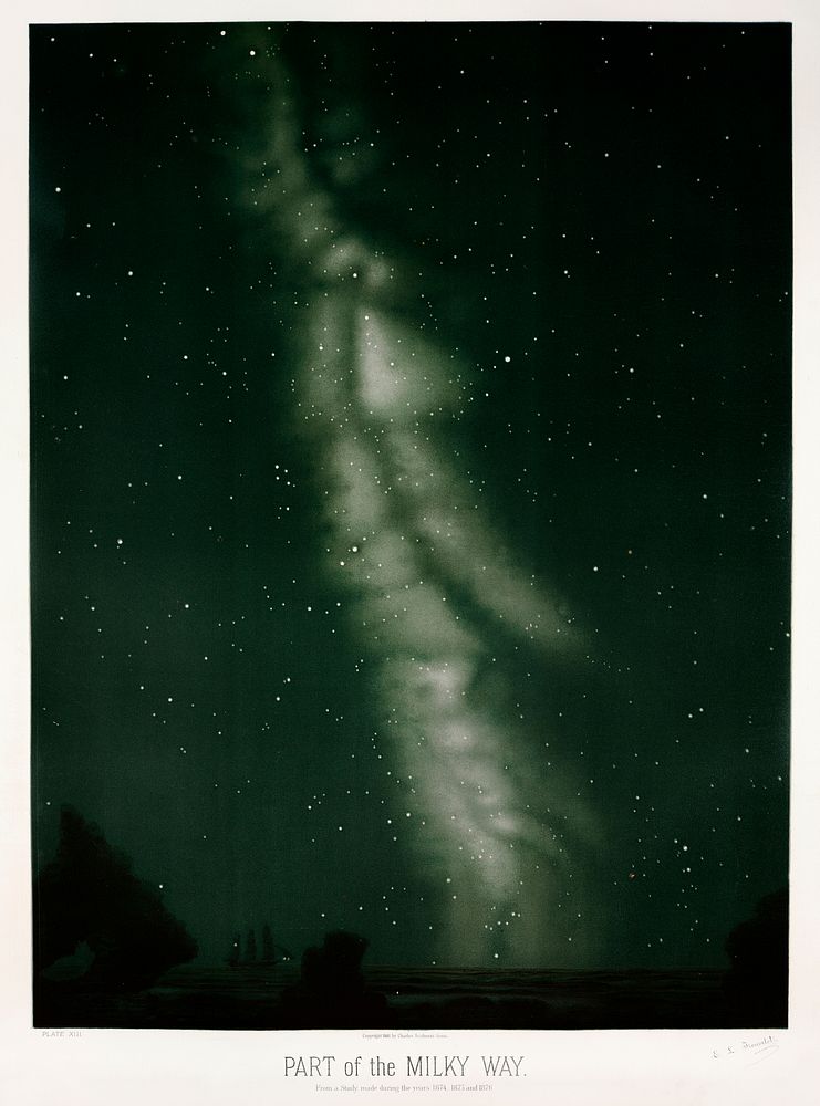 Part of the milky way from the Trouvelotastronomical drawings (1881-1882) by E. L. Trouvelot (1827-1895)