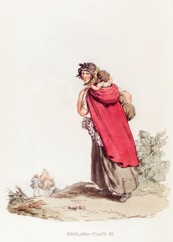Illustration of gipsies from Picturesque Representations of the Dress and Manners of the English(1814) by William Alexander…