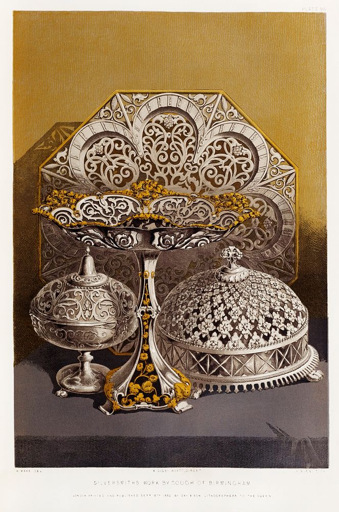 Silversmiths work from the Industrial arts of the Nineteenth Century (1851-1853) by Sir Matthew Digby wyatt (1820-1877).